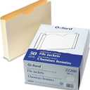 Pendaflex File Jackets, Letter Size, Manila, 2" Expansion, Reinforced Straight-Cut Tabs with Thumb Cut, 50 per Box (22200EE), Beige