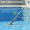Cordless Spa Hot Tub Vacuum - Handheld Pool Vacuum for Above Ground Pool, Lightweight Stick Pool Cleaner with 2 Brush Heads, Ideal for Cleaning Debris and Sand (Blue)