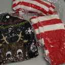 Frienda 4 Pieces Christmas Dog Sweaters Halloween Puppy Holiday Sweaters Santa Reindeer Snowman Snowflake Pumpkin Pet Clothes for Xmas Dog Cat Costume(Cute Pattern, Large)