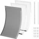 3-Flap Large Dog Door Replacement Insulated Flap with Clamp, Back Plate and Screws, Compatible with Large PetSafe Extreme Weather Aluminum Pet Door, PAC11-11039 10 1/8" X 16 7/8" (Frosted Transparent)