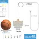 8" Plug in Pendant Light Corded Hanging Lights with Plug in Cord Hanging Lamp Plug-in with 16.4 Ft Cord Mini Chandelier for Bedroom Kitchen Island Hallway Bathroom Closet (Gold)