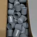 Taiyin 144 Pcs Folding Chair Leg Caps, 7/8 Inch Heavy Duty Plastic Round Chair Covers, Grey Furniture Leg Feet for Hardwood Floor Protectors