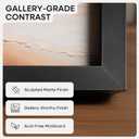 Homeforia 13.5x40 Black Picture Frame, High-End Metal, 10x30 Mat, Glass
