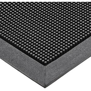 NoTrax 345 Scraper Outdoor Brush Mat, Natural Rubber Doormat for Outdoor Year-Round Use, Heavy-Duty, Durable, Beveled Edges, 36'' x 60'' Black, 345S3660BL