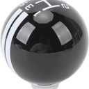 KIMISS 5 Speed Manual Shift Knob, for Mustang 1967-2018, Round Ball Design with 3 Adapters, Racing Style Gear Lever Knob