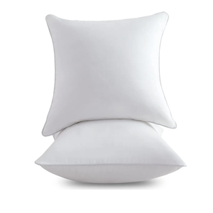 20 x 20 Pillow Inserts (Set of 2) - 20 Inch Square Interior Couch Throw Pillow with 100% Cotton Cover - Decorative Pillow Insert Pair - White Sofa Pillow