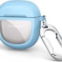 SURITCH Protective Cases for Bose QuietComfort Earbuds II 2022 / QuietComfort Ultra/Ultra Earbuds 2nd Gen, Shockproof Case Cover for Bose QC ii 2 & Ultra Case Accessories with Carabiner, Blue