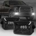 LED Fog Lights For 2015-2020 Ford F-150 Bumper Driving Fog Lamps Set Assembly Kit 1 Pair (Clear Lens) 2015 2016 2017 2018 2019 2020