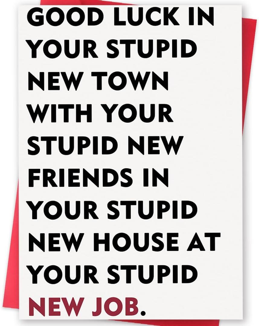 3 x Funny Leaving Card for Him Her, Unique Going Away Gift for Friend Coworker Colleagues, Naughty New Job Cards Gift for Men Women, Good Luck In New Job Card (ES100)