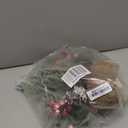 Small Christmas Tree Tabletop Artificial Mini Christmas Tree Decorations with Holiday Ornaments Red Berry Pine Cone Greenery for Home Indoor Fireplace Mantel Xmas Decor (2pcs Tree StumpRed)