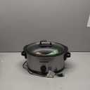 Hamilton Beach 6-Quart Slow Cooker with 3 Cooking Settings, Dishwasher-Safe Stoneware Crock & Glass Lid, Silver (33665G)