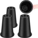 4 Pack 8 INCH Round Bed Riser/Furniture Lift Bed/Bed risers/Furniture Lifter/Table risers/Frame Risers Create Under Bed Storage Heavy Duty for Furniture Height Adjustment Round Black (4Pack, 8 Inch)