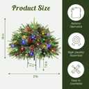 Alupssuc Set of 2 18 Inch Pre-lit Outdoor Christmas Tree with 50 Multi-Color Lights, Timer, Battery Operated Pre-Decorated Frosted Christmas Urn Filler for Pathway &Porch& Yard Decorations, 18 Inch