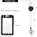 ID Badge Holder with Lanyard, Lanyards for Id Badges Reel Retractable Heavy Duty Removable Name Tag Holder, American Flag Lanyard for ID, Nurse Teacher Office Gifts