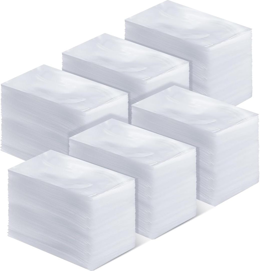 Qilery 2000 Pack 4'' x 6'' Clear Small Cellophane Bags Plastic Poly Clear Flat Open 2 Mil Merchandise Bags for Packaging Food Candies Dessert Bakery Cookies Storage Party Favors