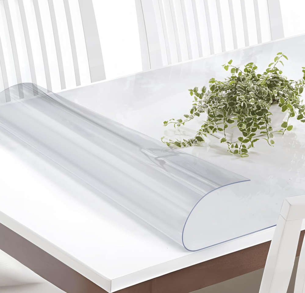 Vicwe 36 x 66 Inch Clear Table Cover Protector,1.5mm Thick Clear Table Protector, Rectangle Waterproof Plastic Table Cover, Scratch Proof and Easy Cleaning for Dining Room Table