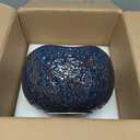 10 Inch Plant Pot - Ceramic Planter for Indoor Outdoor, Round Bonsai Pots, Decorative Flower Pots with Drainage Hole, Modern Unique Planters, House Decor, Home Gifts, Retro Blue