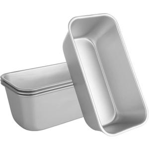 4 Pack Aluminum Loaf Pans 8x4 Inch Banana Bread Pan for Homemade Bread Loaf Pan for Baking Bread Tins for Baking Loaf Pans for Oven Sourdough Bread Baking Pan Metal Sandwich Loaf Bread Pans