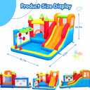 Kids Bounce House with Ball Pit & 7 Play Zones, Inflatable Toddler Bouncer for Indoor and Outdoor Use, Features Slide, Basketball Hoops, Blower, Easy Setup for Ages 2-6 (Toddler Bounce House), 91.7 inches x 122 inches x 66.9 inches