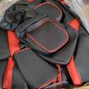 Custom Seat Covers for Tacoma 4th Gen 2024 2025 2026 Double Cab SR5/TRD Sport/TRD Off-Road/SR Full Set with Console Covers, Waterproof Leather Back and Front Seat Protectors Black Red