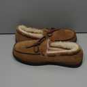 Dearfoams Genuine Suede Moc Slippers Men's Size 11 Chestnut Tan Moccasins NIB