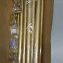 Gold Extra Long Curtain Rod 30 to 214 inch, Heavy Duty, Metal, Wall Mounted, 1.5 inches Diameter, 2.477 kg, 35 lbs Max Weight, Window Treatment Single Rods