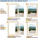5x7 Wood Picture Frame with 4x6 Mat, Display 4x6 with Mat or 5x7 Without Mat, Wooden 5 by 7 Photo Frame, 5 x 7 Frame for Wall Hanging and Tabletop Display, 4 Pack, Natural Beige