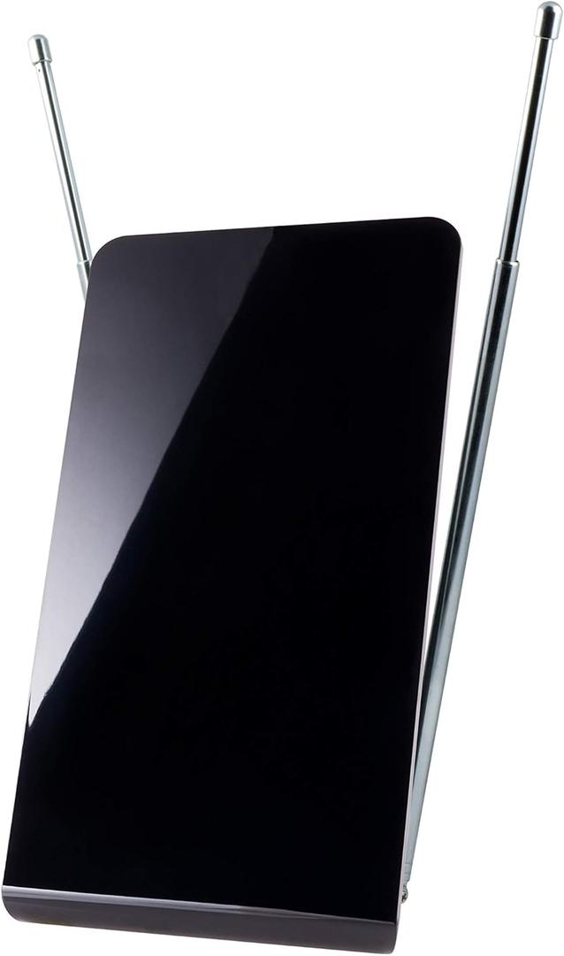 General Electric Flat Panel Indoor HDTV Antenna, 40-mile Range, VHF 1080P 4K, Black