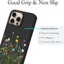 Unov Case Compatible with iPhone 12 Pro iPhone 12 5G Girly Flower Floral Bouquet Women Embossed Pattern Design Slim Protective Soft TPU Bumper Back Cover