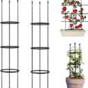 Garden Trellis,2 Pack Plant Trellis,2 in 1 Tomato Cages and Supports for Vines Crop,Plant Stake for Climbing Plants Indoor Outdoor,Plant Cage for Flower,Vegetable,Vines, Pot Trellis for Potted Plants