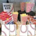 BQK 16pcs Baseball Snack Bags For Kids with Handles Baseball Goodie Bags Favors Baseball Treat Bags Baseball Gift Bags Baseball Theme Party Supplies Baseball Birthday Party Supplies