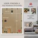 16x20 Picture Frame 4 Pack, Textured White Solid Wood, Wall Gallery Poster Frame