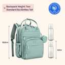 BabbleRoo Diaper Bag Backpack - Baby Essentials Travel Bag - Multi Function Water Resistant Diaper Bag, Travel Essentials Baby Bag with Changing Pad, Stroller Straps & Pacifier Case Sage Green