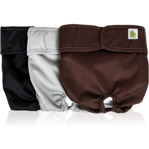 Pet Magasin Reusable Washable Dog Diapers (Pack of 3), Highly Absorbent with Strong & Flexible Hook & Loop (Original, XS (10-12 Waist)) (X-Small (9"-11" Waist))