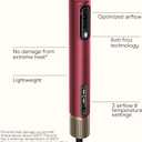 Infiniti PRO CONAIR 5-in-1 Hair Drying Wand, Straightener, and Styler, Ionic All-in-One Digital Motor Blow Dryer, Includes 4 High-Performance Attachments, Cherry Red