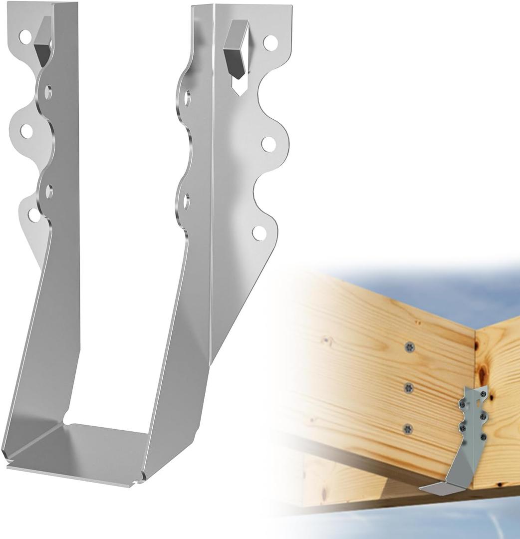 25 pcs 2x6 Joist Hanger,LU26 20 Gauge Double Shear Face Mount Joist Hanger,Hurricane Ties for Rafters Tie Brackets Great for Floor Deck and Ceiling Joists