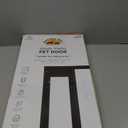 Hakuna Pets Black Glass Patio Pet Door for Sliding Doors, Medium | Adjustable Height up to 83.5, Damage-Free or Permanent Install, Locking Panel Included