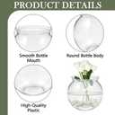 8 Pack Plastic Fish Bowls, 27 Oz Plastic Ivy Bowls, Unbreakable Vases Bowls for Table Centerpieces, Heavy Duty Drink Cups for Party Favors, Home Decor, Candy, Clear