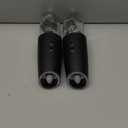 RECHARGEABLE - Gravity Electric Pepper and Salt Grinder Set, Adjustable Coarseness, With LED Light, One Hand Automatic Operation, 2 Pack-Black