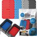 Reusable Air Fryer Liners 4 Pack for Dual Basket Fryers - Rectangle Silicone Airfryer Liners - 5.25 x 8 for Basket - Easy to Clean Air Fryer Accessories - Non-Stick Parchment Paper Replacement