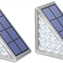 NIORSUN Solar Step Lights 2 Pack, Outdoor Stair Lights Waterproof IP67 with Auto On/Off - 3000K Warm White for Steps, Stairs, Deck, Patio, Yard, Porch, Garden, Sidewalk, Front Door