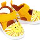 ikiki Squeaky Sandals for Kids with On/Off Squeaker Switch (5 Toddler, Sunshine)