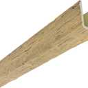 Heritage Timber Salvaged Timber Faux Wood Beam, 3-Sided (U-Beam), 7 1/2"W x 9 1/2"H x 72"L, Natural White Oak Finish