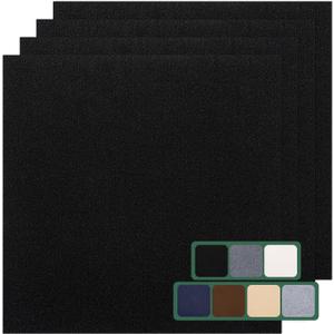 30 Pack Carpet Tile - 12 X 12 Self Adhesive Carpet Floor Tiles Anti-Slip Squares Peel and Stick Floor Tilel DIY Installation for Bedroom (Black)