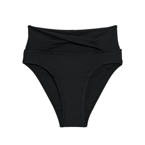 KNIX Kt Teen Period Swimwear Twist High Rise Bikini Bottom - Period Swim Bottom - UPF 50+ Fabric L