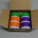 Riakrum 6 Pieces Thanksgiving Day Pumpkin Lights with Remote and Timer LED Pumpkin Lights Battery Operated Pat Jack O Lantern Bright Flameless Candles(Orange, Purple)