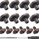 YORANYO 30Sets Chicago Screws Leather Rivets Screw Rivets Metal Studs for Clothing Chicago Binding Screws Spike and Studs for Decorate Repair Shoes Belts Bag Purse Dog Collar Clothing (Antique Copper)