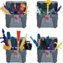 FORTNITE Henchman Chest Shark Collectible Accessory Set Bundle- Includes 4 Shark Style Henchman Chests, 8 Back Bling, 12 Weapons, 8 Shark Henchman Build-A-Figure Pieces. More Styles Dropping Soon