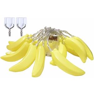 SDOUBLEM 3M 20LED Fruit Banana String Lights Battery Powered Indoor Outdoor Lighting Lamp for Wedding Home Birthday Garden Yard Patio Party Decorations