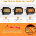 Small Air Fryer Liners Disposable 2 Qt for COSORI 2.1 Qt Air Fryer, Parchment Paper Baking Sheet Mini Air Fryer Liners